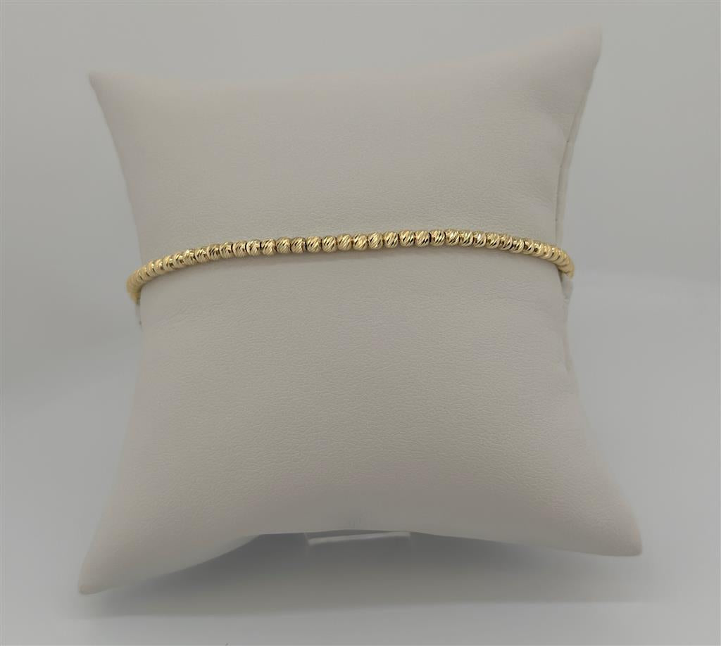 Yellow Gold Beaded Bracelet