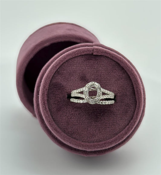 White Gold Diamond Semi Mount