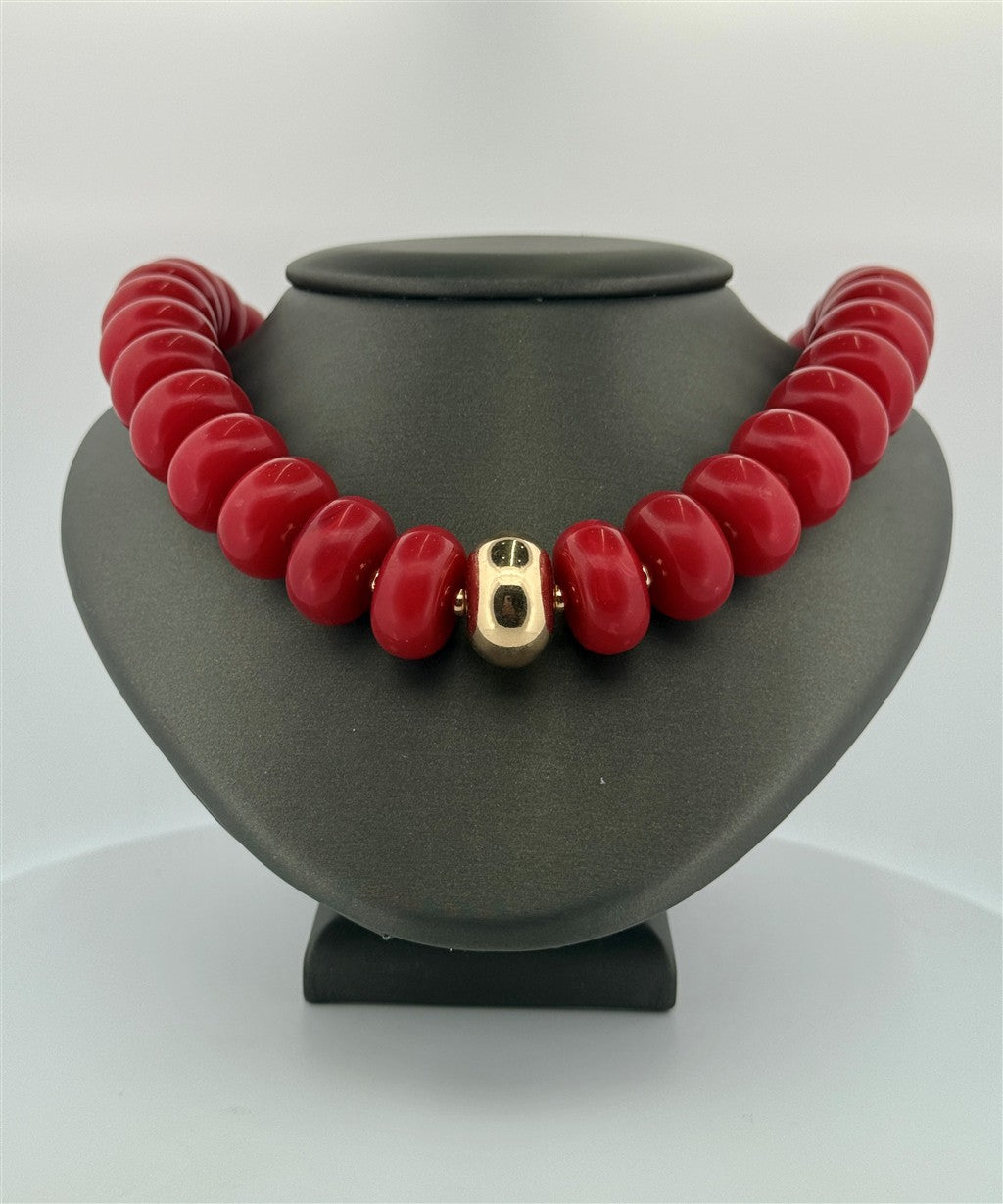 Crimson Beaded Necklace