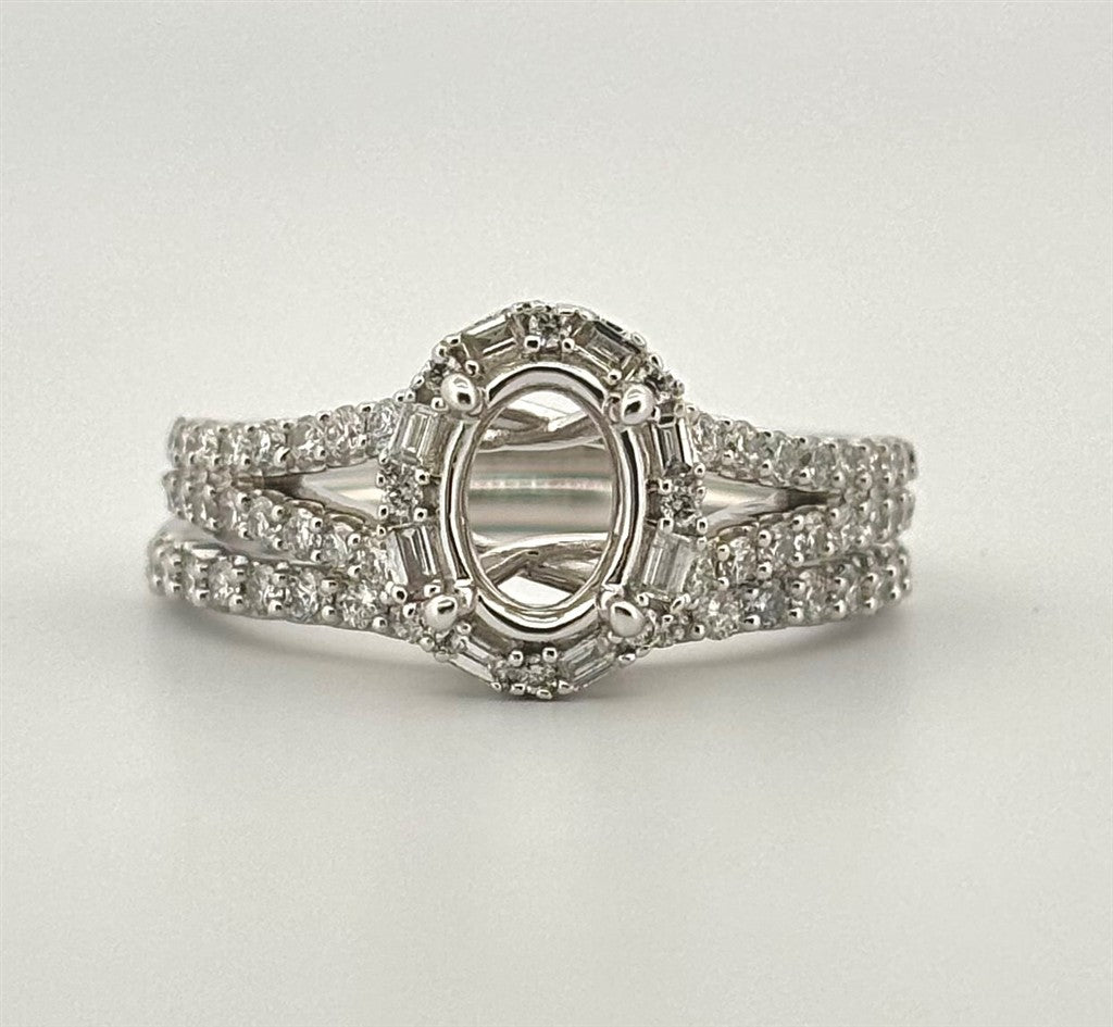 White Gold Diamond Semi Mount