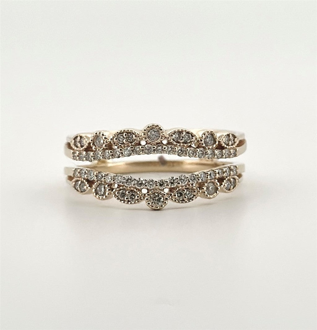 Yellow Gold Vintage Inspired Ring Guard