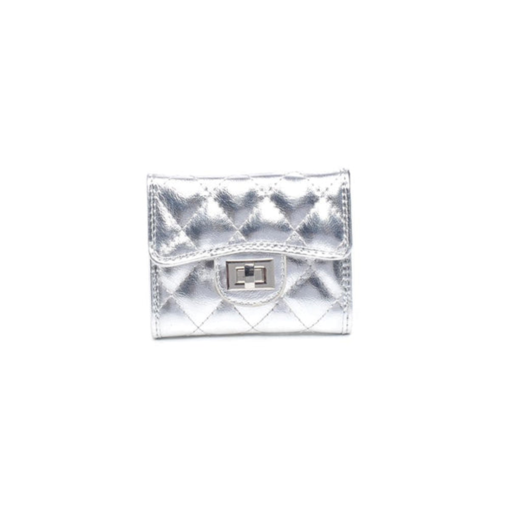 Quilted Silver Wallet