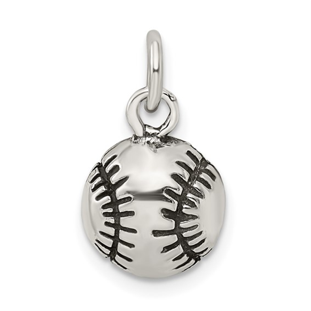 Sterling Silver Baseball Charm