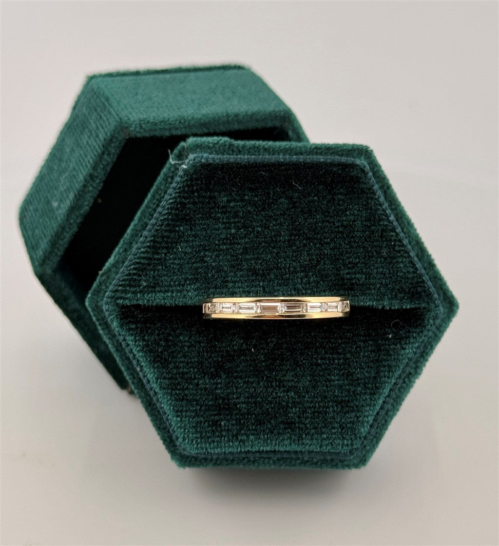 Yellow Gold Lab Grown Diamond Stackable Ring