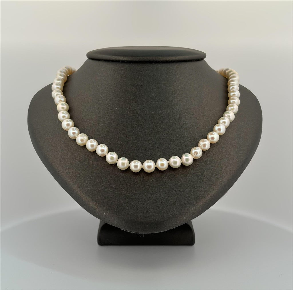 Yellow Gold 18" Pearl Strand