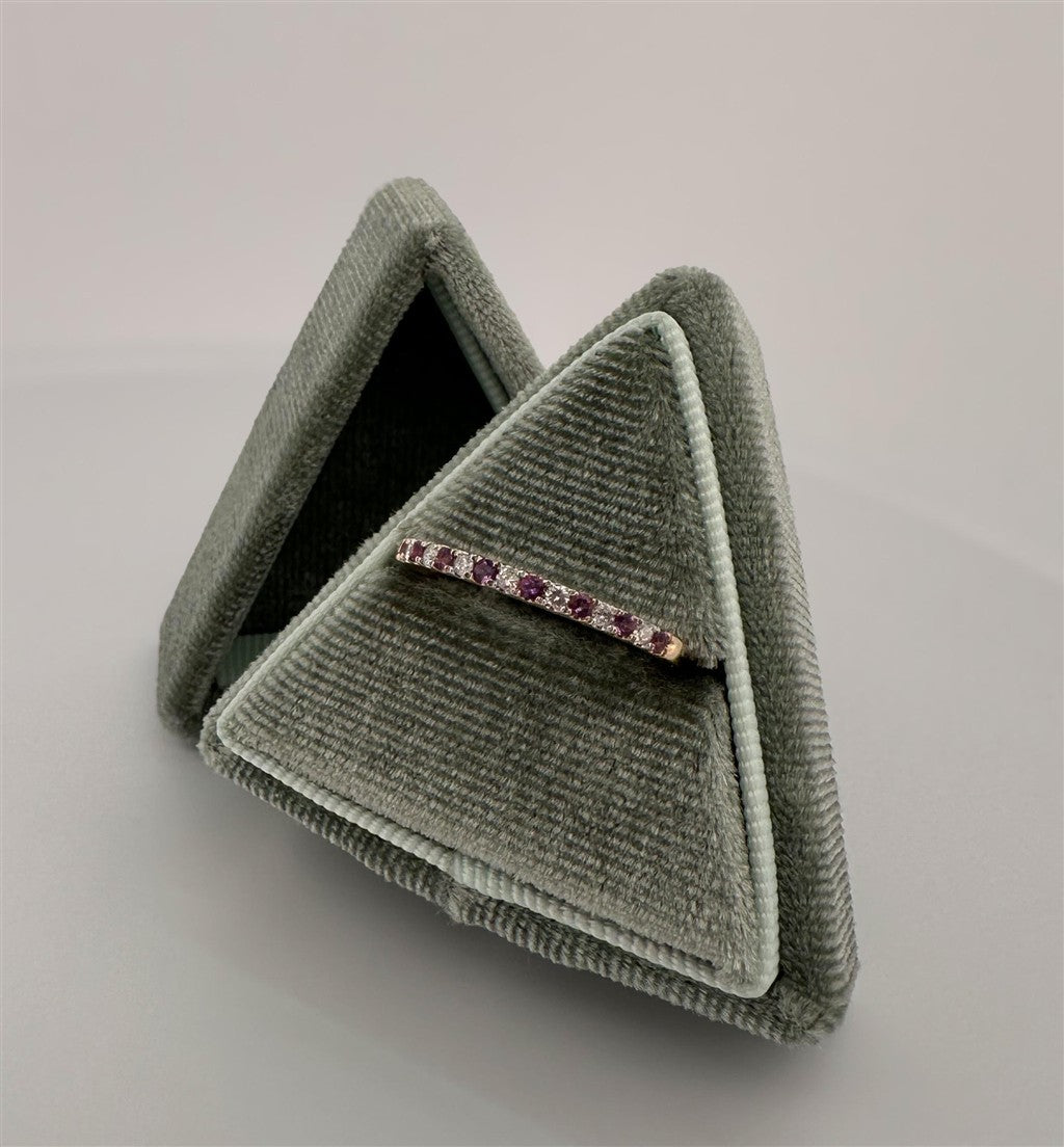 Yellow Gold February Birthstone Stackable Ring