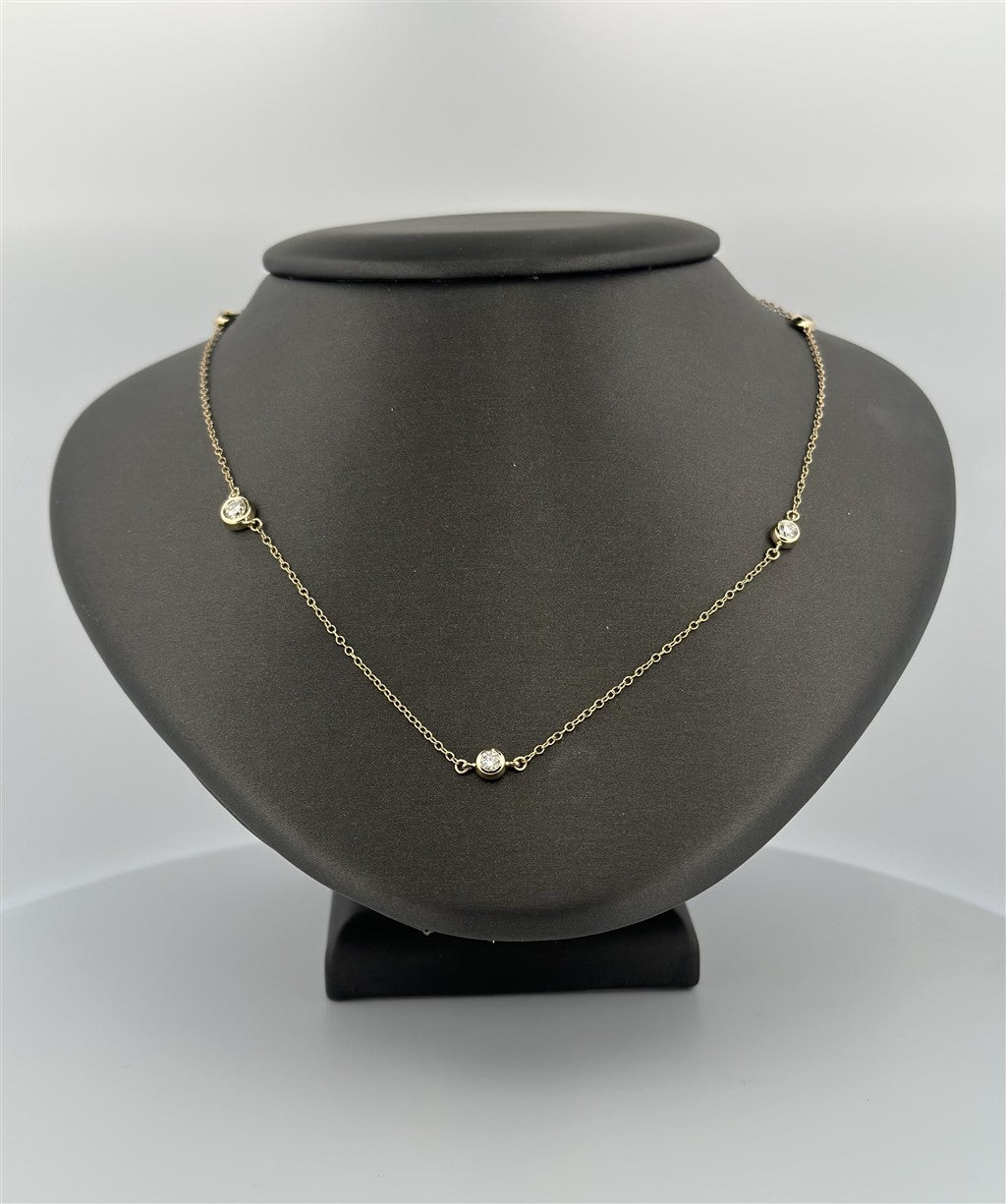 Yellow Gold Diamonds By The Yard Necklace