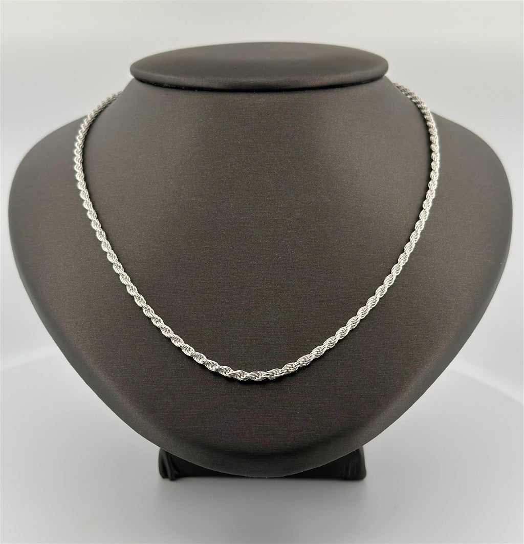 Sterling Silver 18" Rope Chain