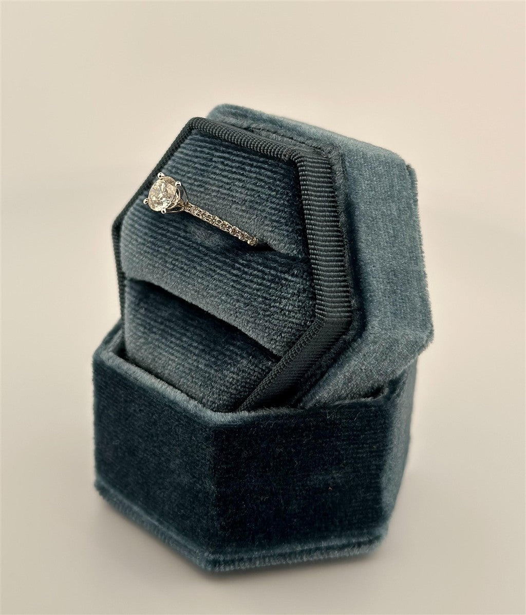 White Gold Round Engagement Ring