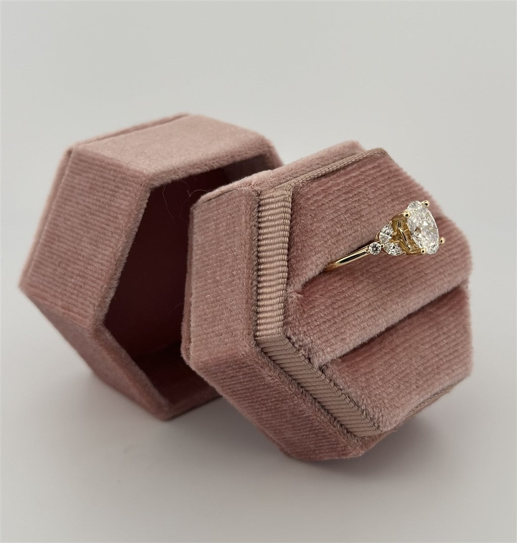 Yellow Gold Lab Grown Oval Diamond Engagement Ring