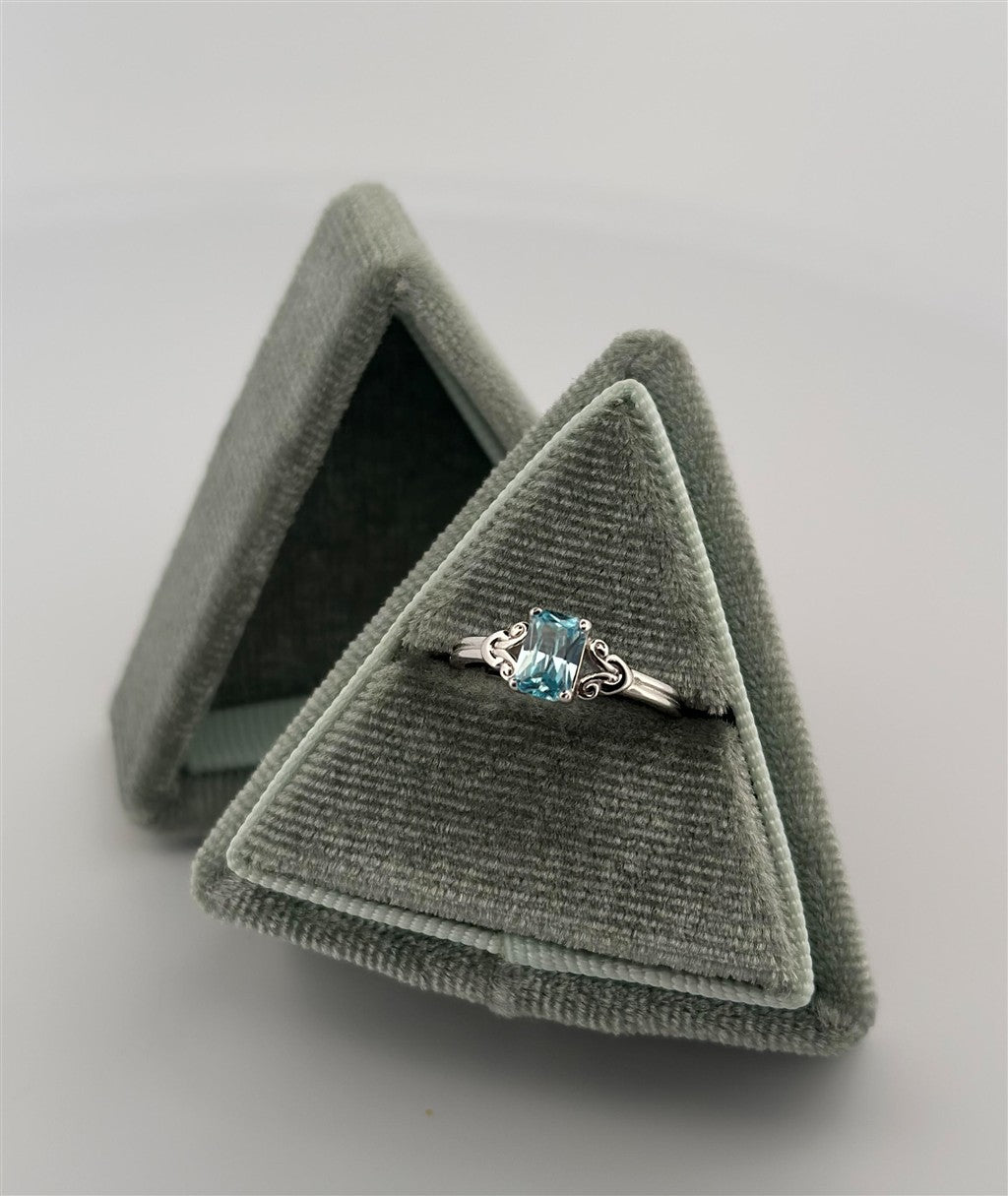 Childrens Sterling Silver March Birthstone Ring