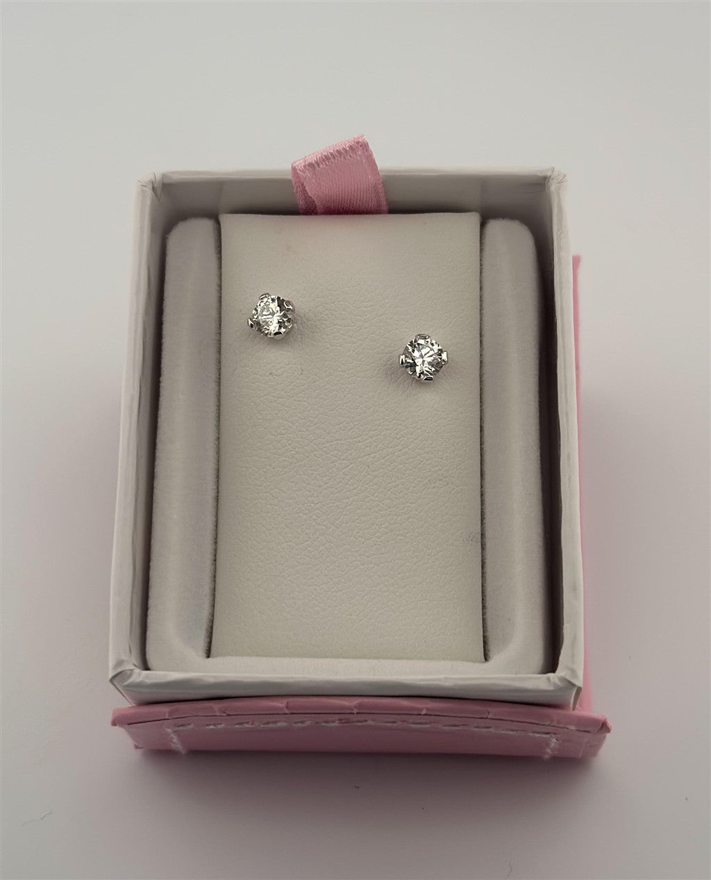 Sterling Silver CZ Stud Earrings