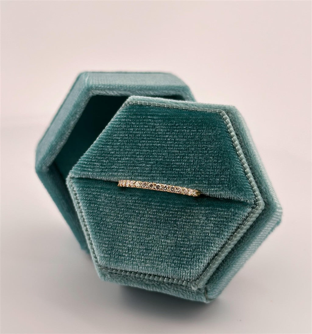 Yellow Gold April Birthstone Stackable Ring