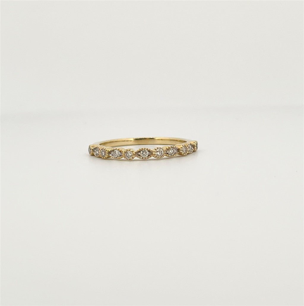 Yellow Gold Vintage Inspired Stackable Ring