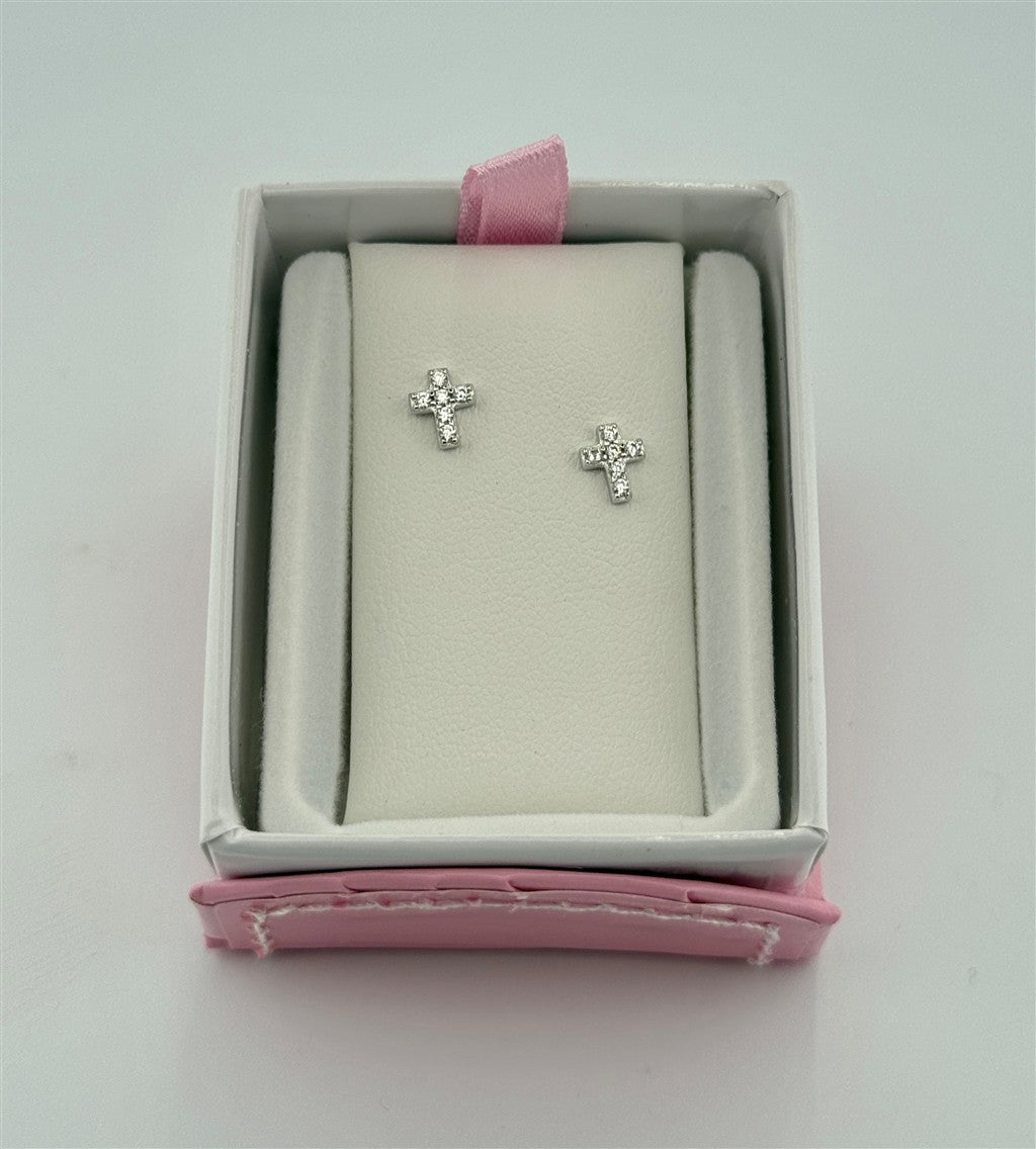 Sterling Silver Cross Earrings
