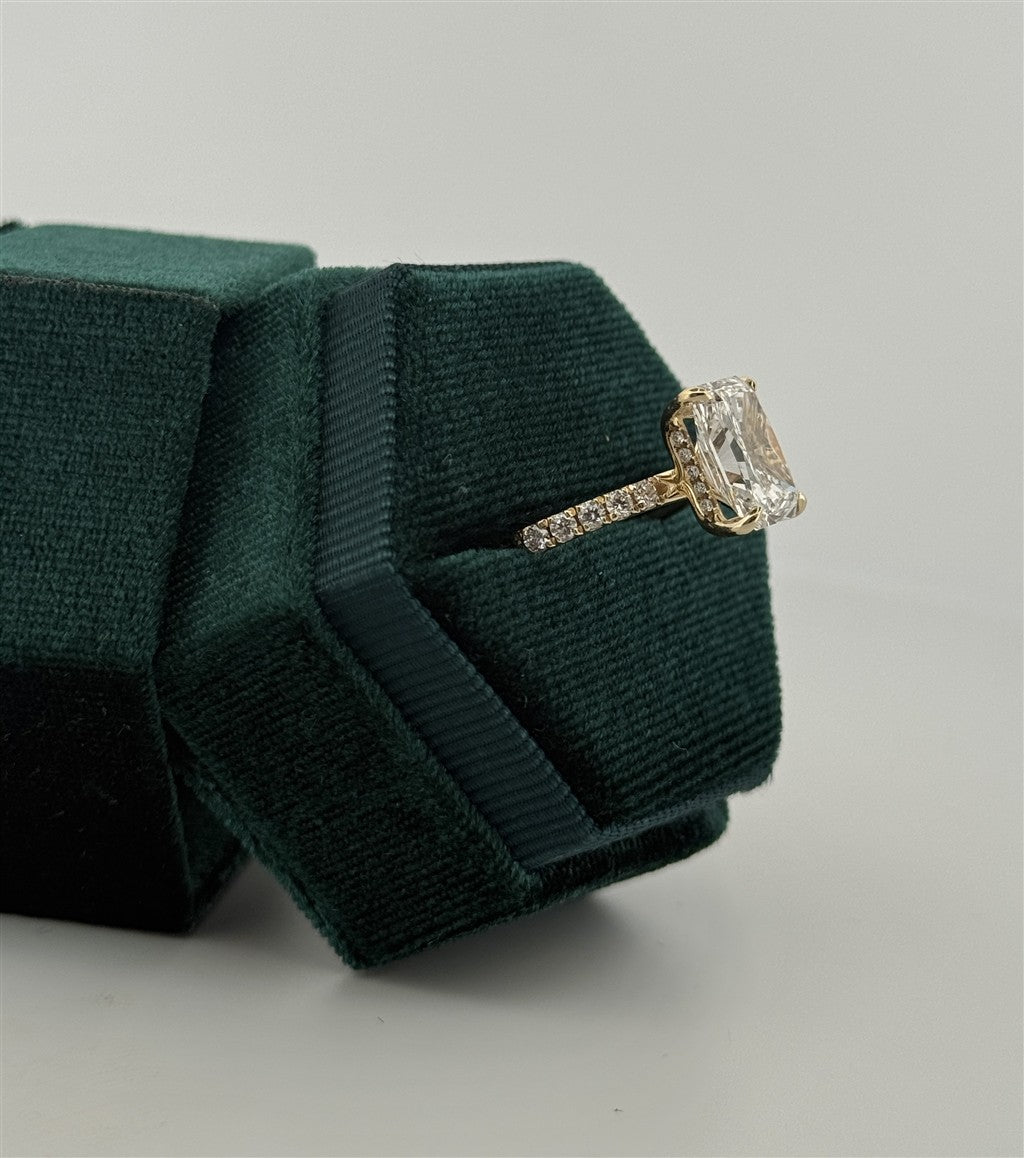 Yellow Gold Lab Diamond Engagement Ring