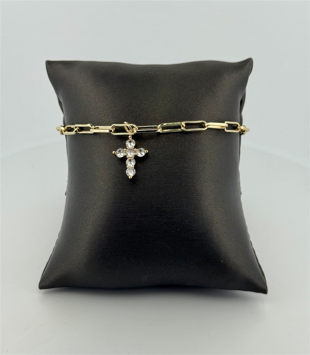 Cz Cross Bracelet