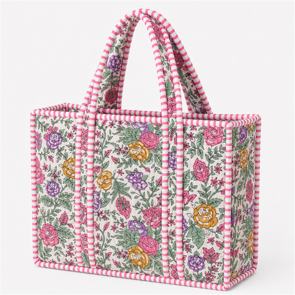 Pastel Multi Floral Quilted Mini Bag