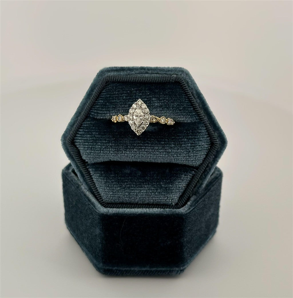 Yellow Gold Vintage Style Engagement Ring