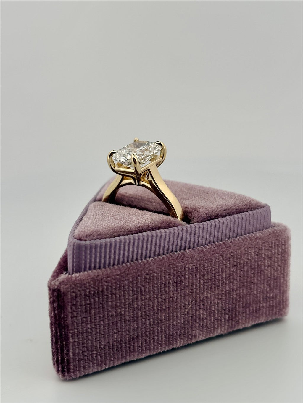 Yellow Gold Lab Diamond Engagement Ring