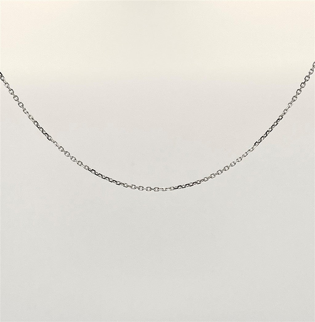 White Gold Adjustable Cable Chain