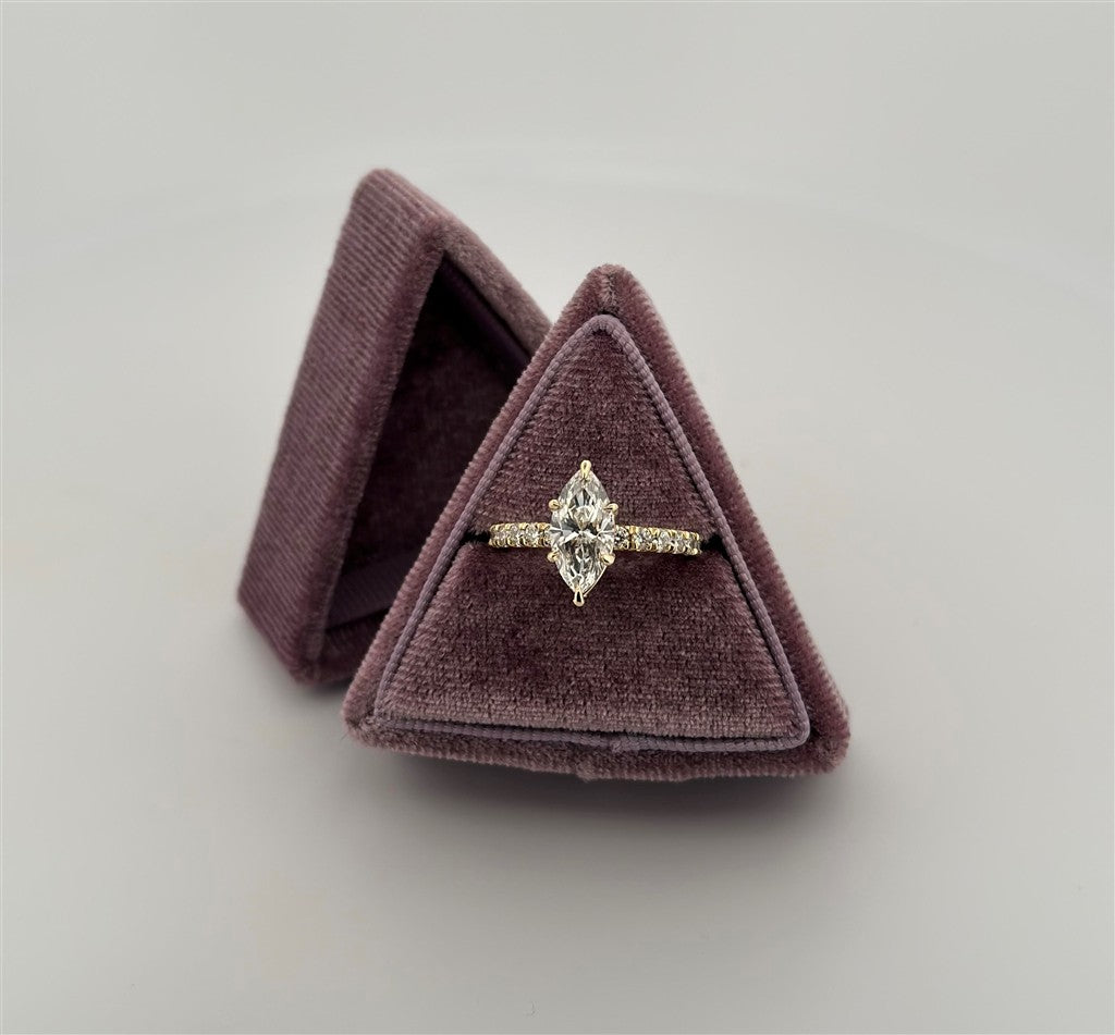 Yellow Gold Lab Diamond Engagement Ring