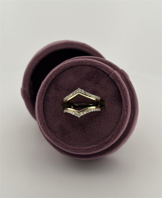 Yellow Gold Lab Grown Diamond Ring Guard