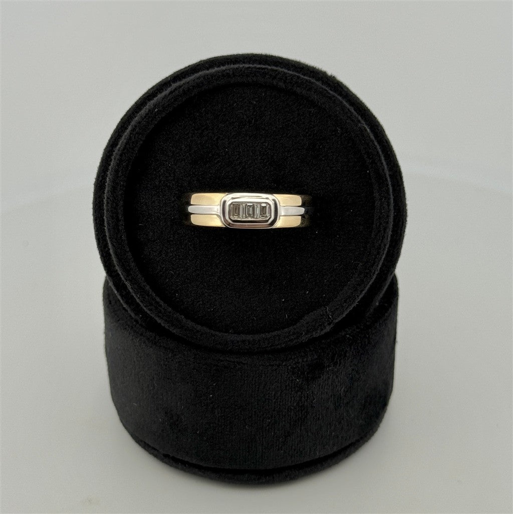 Two-Tone Lab Diamond Wedding Band