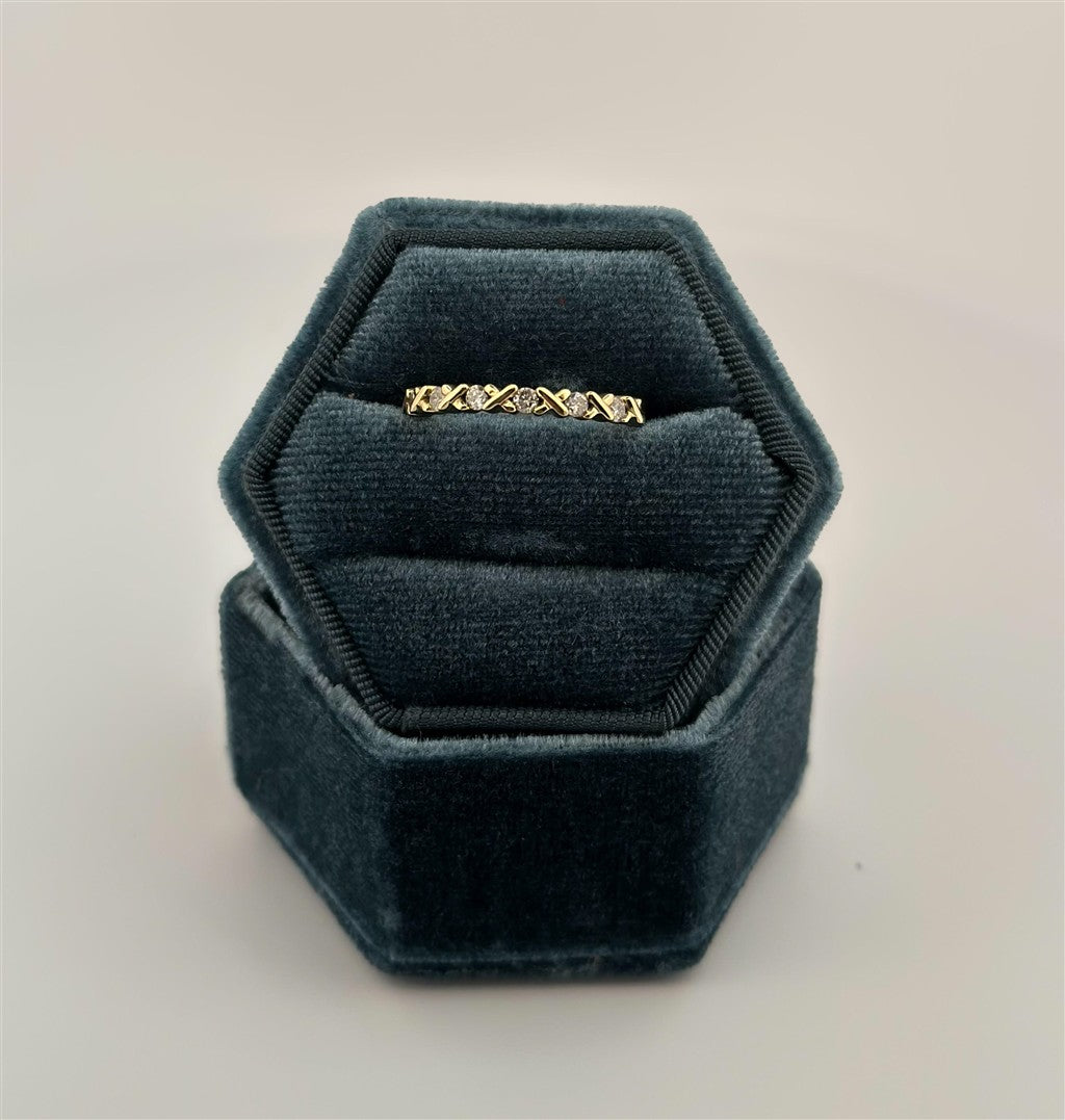 Yellow Gold Diamond Stackable Ring