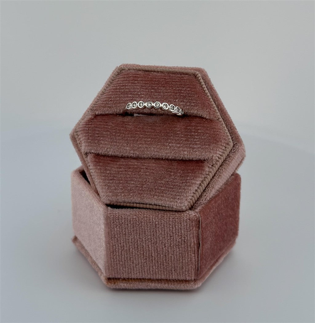 White Gold Diamond Stackable Ring