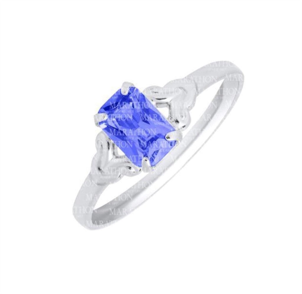 Childrens Sterling Silver September Birthstone Ring