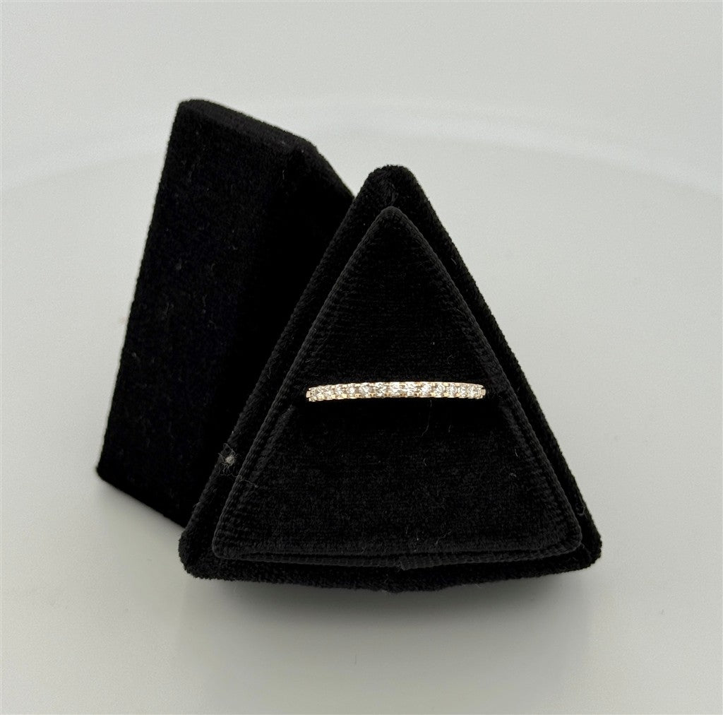 Yellow Gold Lab Diamond Stackable Ring