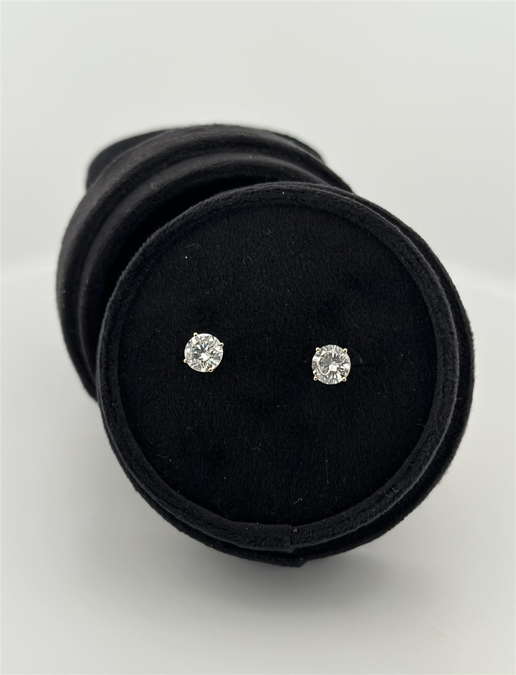 Yellow Gold Lab Diamond Stud Earrings