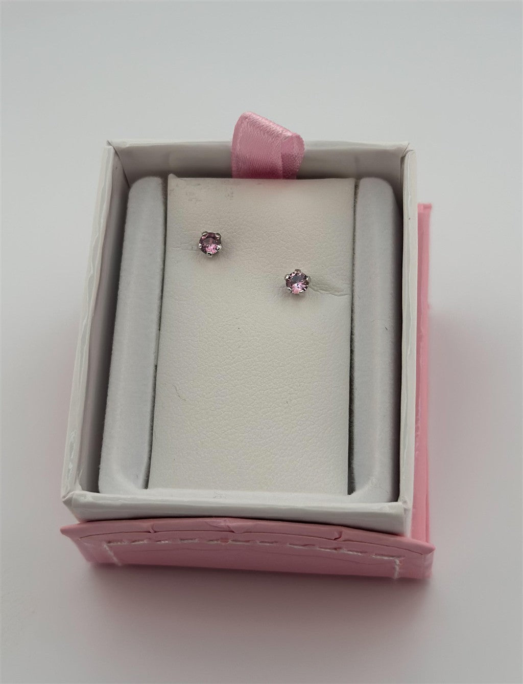 Childrens Sterling Silver June Birthstone Earrings