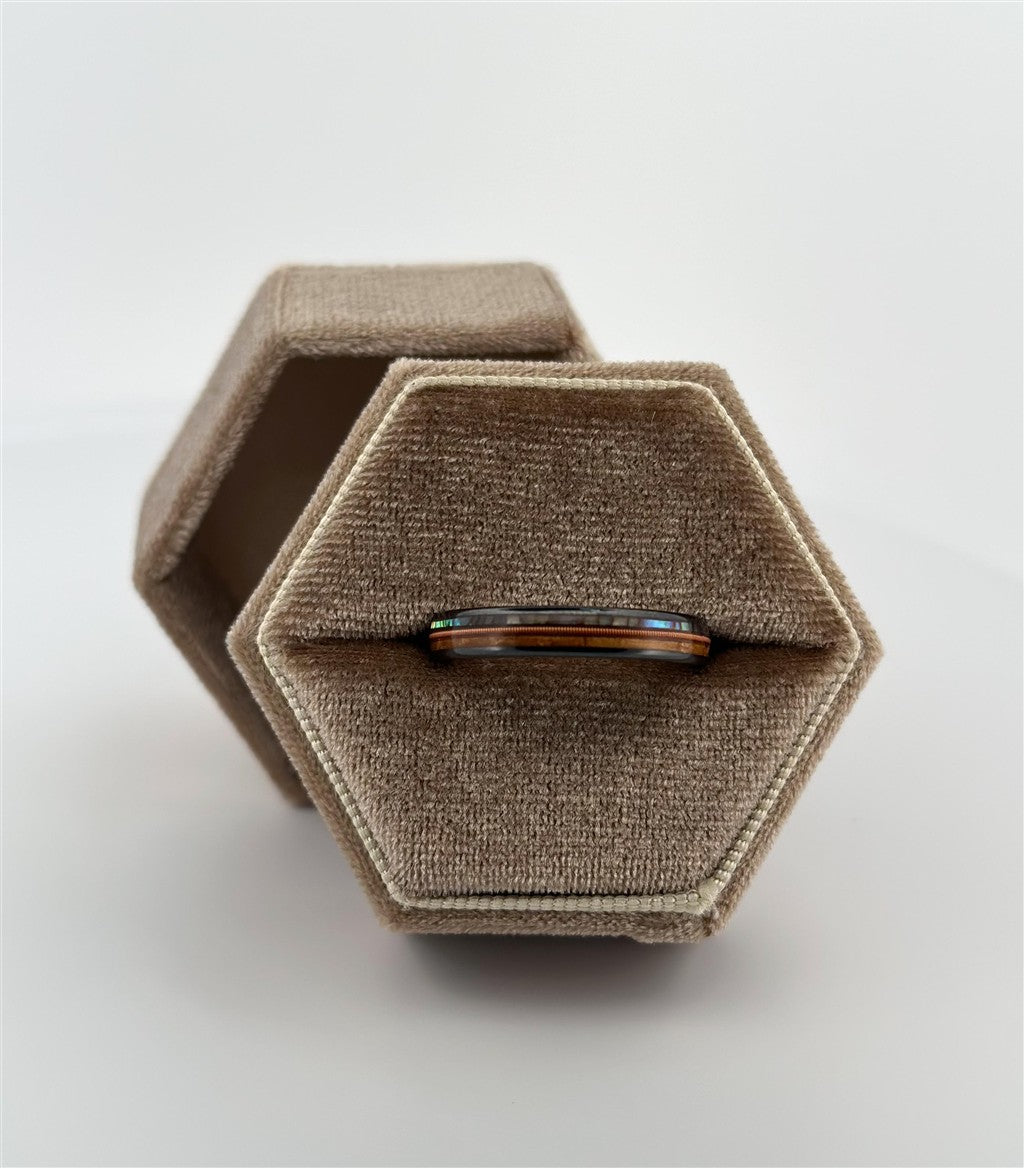 Whiskey Barrel And Guitar String Wedding Band