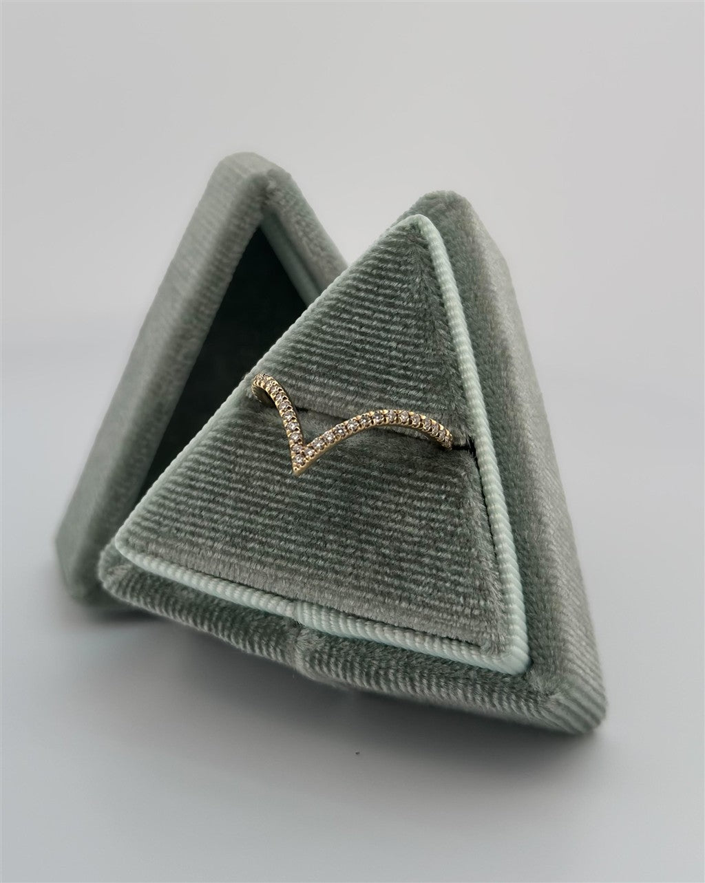 Yellow Gold Diamond Stackable Ring