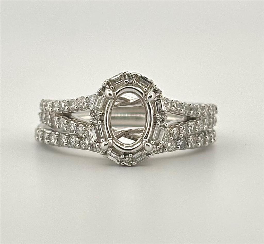 White Gold Diamond Semi Mount