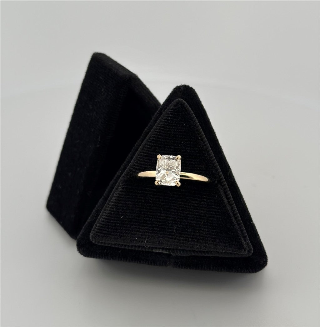 Yellow Gold Lab Diamond Engagement Ring