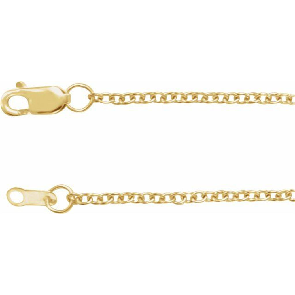 Gold Filled 18" Solid Cable Chain