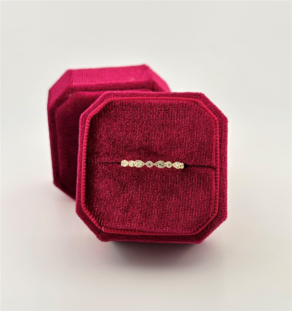 Yellow Gold Vintage Inspired Stackable Ring