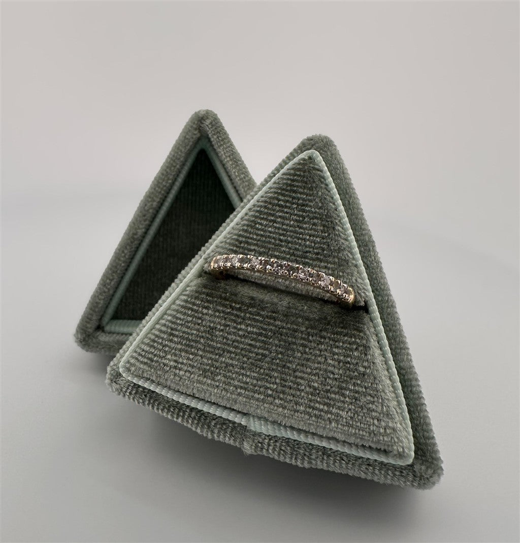 Yellow Gold March Birthstone Stackable Ring