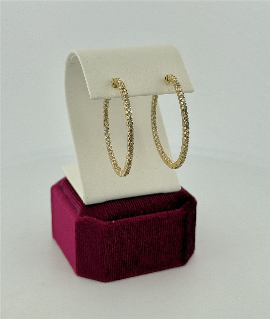 Trendy Cz Hoop Earrings