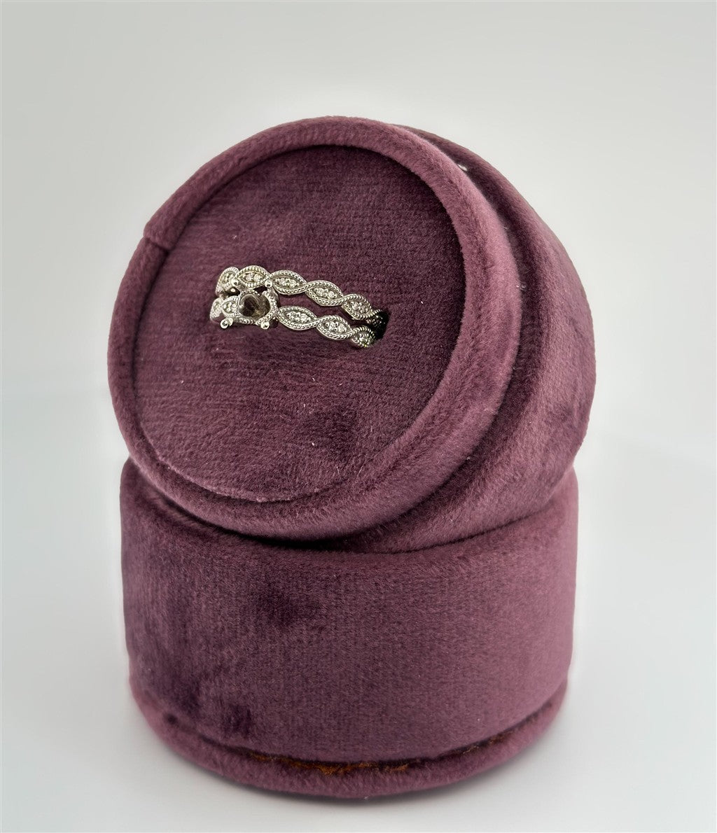 White Gold Vintage Inspired Bridal Set