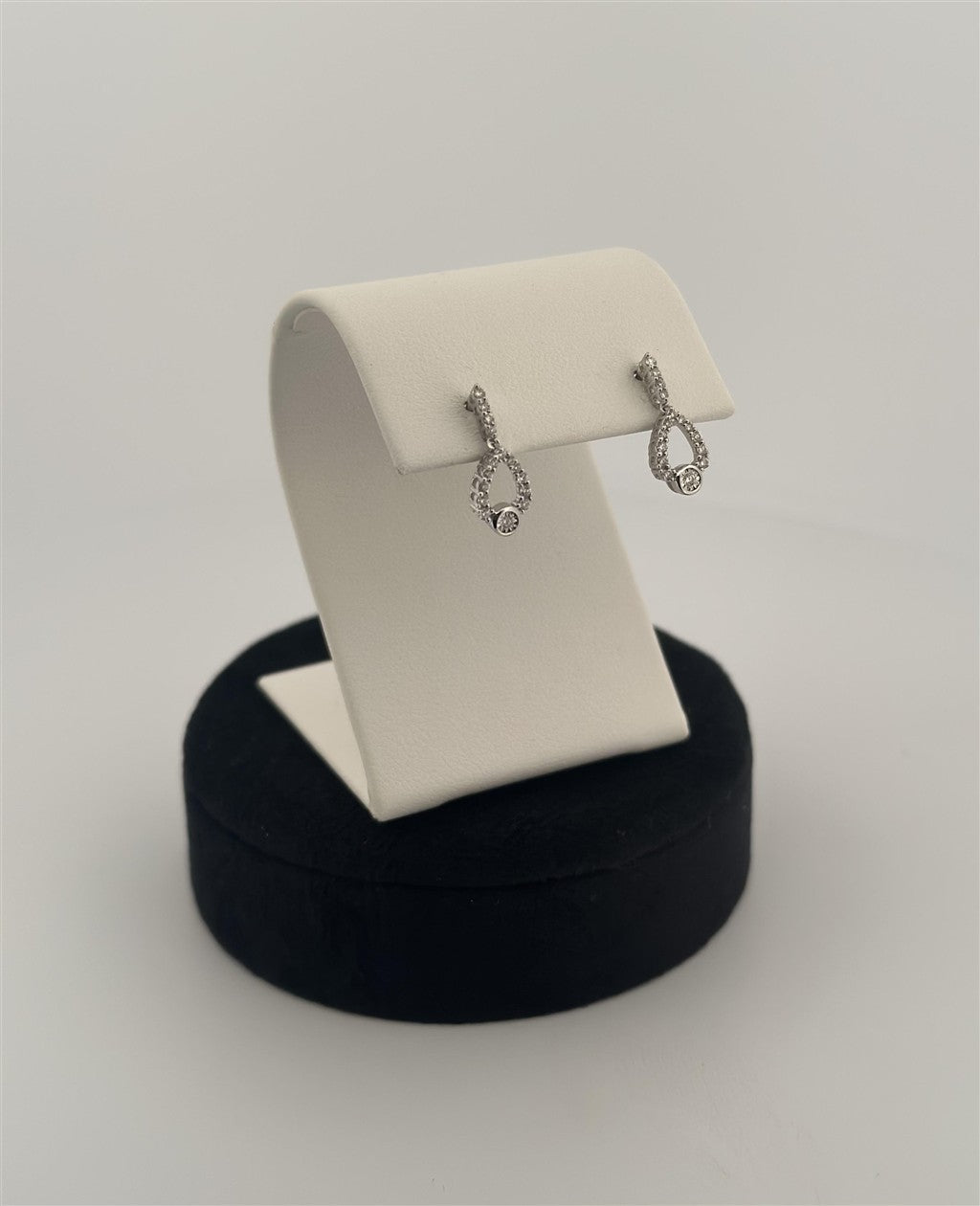 Sterling Silver Diamond Drop Earrings