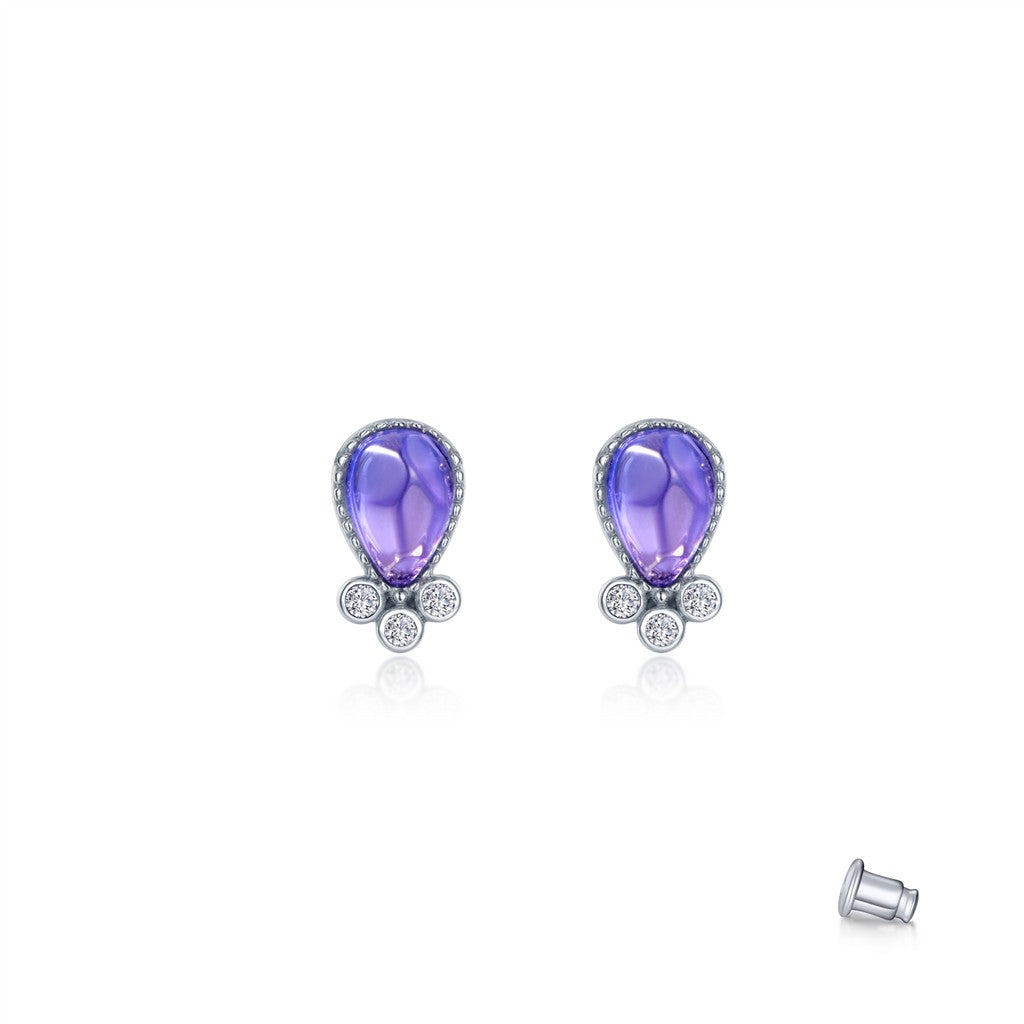 Lafonn Amethyst Sapphire Stud Earrings
