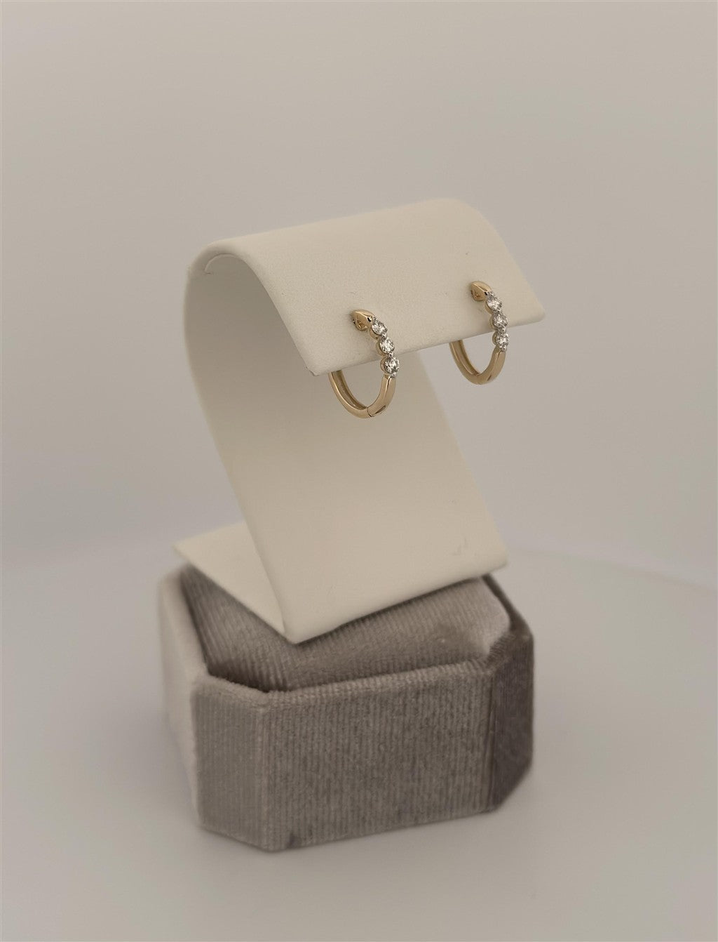 Yellow Gold Diamond Hoop Earrings