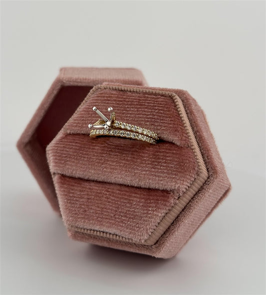 Yellow Gold Diamond Semi Mount