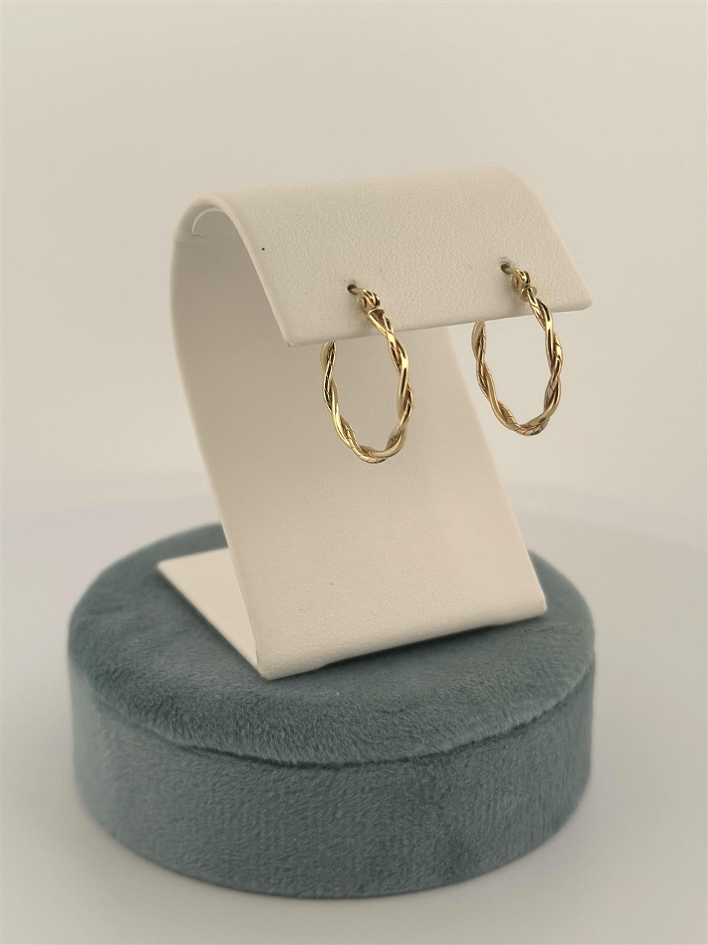 Yellow Gold Twisted Hoop Earrings
