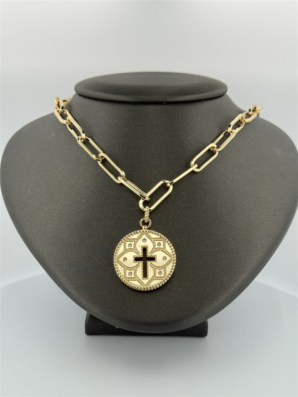 Trendy Cz Cross Necklace