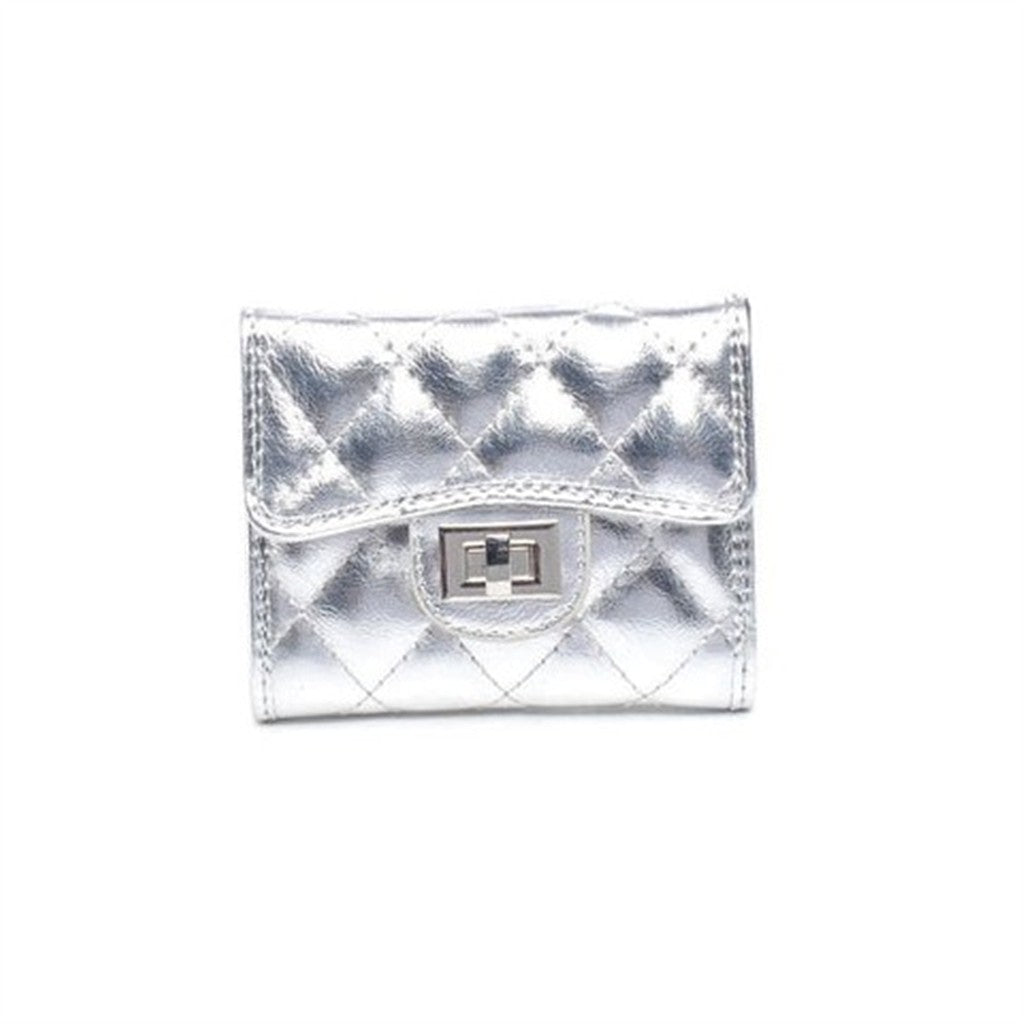 Quilted Silver Wallet